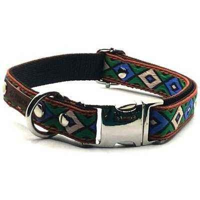 Dog collar with geometric pattern on a white background