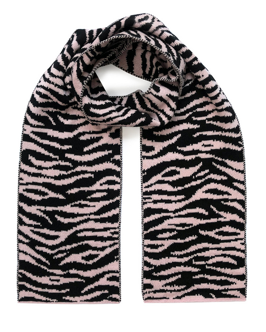 Tiger Wool & Cashmere Scarf Baby Pink - Warm and Sustainable on a white background
