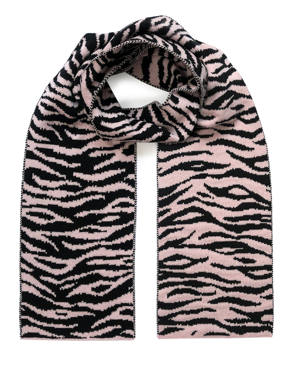 Tiger Wool & Cashmere Scarf Baby Pink - Warm and Sustainable on a white background