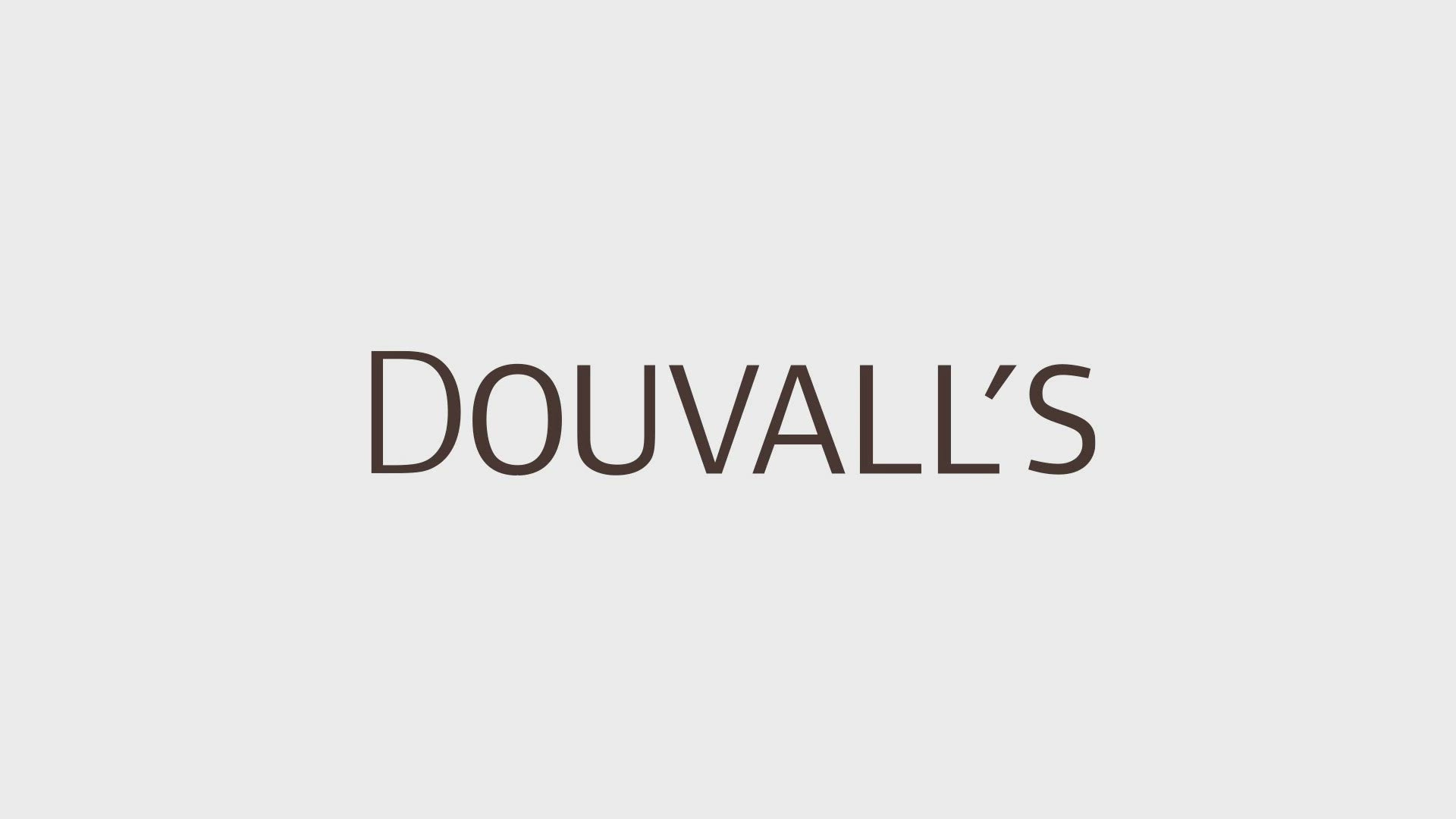 Brand name 'DOUVALL'S' on a light gray background