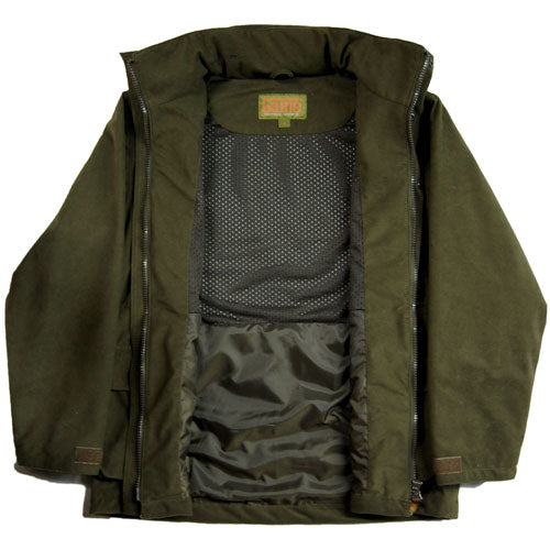 Hunter Green Game EN207 Stealth Jacket with a mesh inner lining on a white background