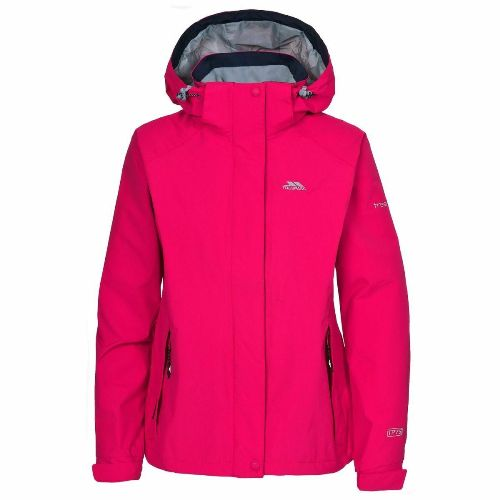Pink jacket with a brand logo on a white background