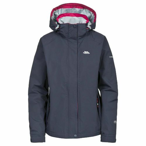 Gray jacket with pink interior on a white background