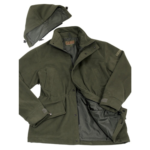 Green Game HB275 Trekker Jacket with detachable hood on white background